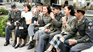 Japanese Women were in the arms of the Americans Soldiers making Australian Soldiers jealous in WW2