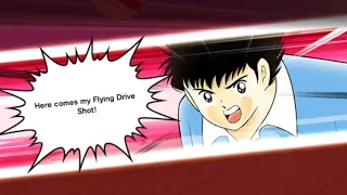 Super Long Flying Drive Shot - Tsubasa Ozora - Captain Tsubasa: Dream Team | Skill Animation #142