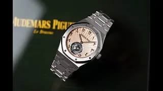 Audemars Piguet Royal Oak Tourbillon Salmon Dial Arabic Numerals 26530TI #audemarspiguet #watches