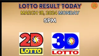 5pm Lotto Result March 18, 2024 Monday