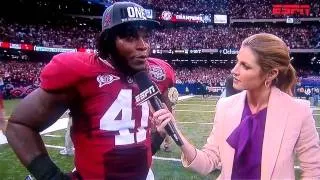 Courtney Upshaw shares Bama's Key to Victory