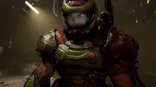 Justin Bonitz' first day on the job as the new DOOM Slayer.