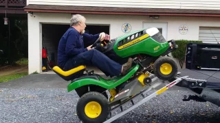 How not to Load a John Deere D105 on Ram Truck Fail