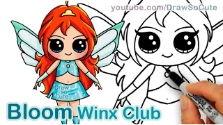 How to Draw Fairy Bloom from Winx Club Cute step by step