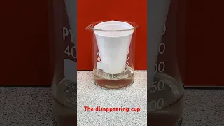 The disappearing cup. #chemistrydemo #chemistry #chemistryteacher #shorts