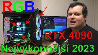 Nejvýkonnější herní počítač 2023 s RGB a vodním okruhem - GeForce RTX 4090, Ryzen 7950X
