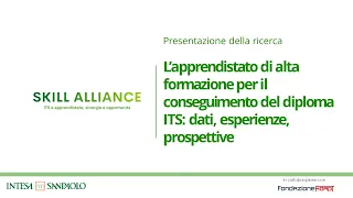 L’apprendistato di alta formazione per il conseguimento del diploma ITS