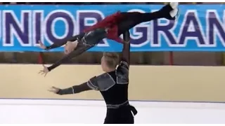 2016 ISU Junior Grand Prix - Saransk - Pairs Short Program - Ekaterina BORISOVA / Dmitry SOPOT RUS