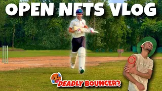 Cricket Cardio first OPEN NETS vlog😍| Bouncer got HIT?😥| GoPro view Batting