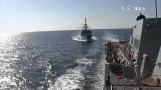 Russian warship 'aggressively approaches' US Navy destroyer in Arabian Sea