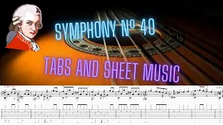 Symphony Nº40. Fingerstyle guitar. Mozart,(Free pdf, Guitar tabs, Sheet music)