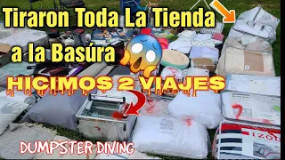 ♻️Tiraron Toda la TIENDA😱a la BASÚRA HICIMOS 2 VIAJES  lleno Dumpster Diving/Lo Que Tiran en usa