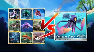 All !! Sharks vs Colossal Squid Boss | Hungry Shark World | @dragonheartgaming123