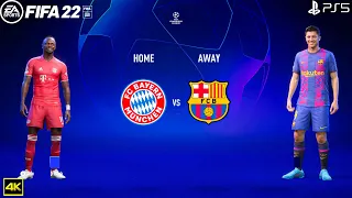 FIFA 22 PS5 - Bayern Munich Vs Barcelona | Champions League 2022/23 | [4k] Gameplay