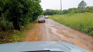 South Africa | Rain and water in the roads around Hartbeespoort Dam