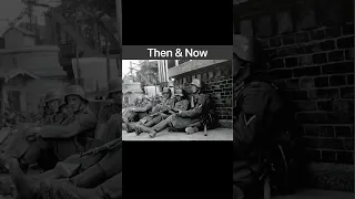 Awesome then and now photos from WW2 #history #military #army