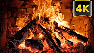 Extremely Relaxing Fireplace with Crackling Fire Sounds 🔥 Fireplace 4K UHD 3 Hours & Burning Logs