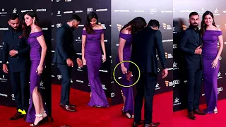 Conscious Virat Kohli Adjusts Wife Anushka Sharma Dress At Indian Sports Honours Awards 2023