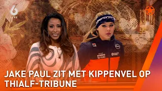 JAKE PAUL aanwezig in Thialf om JUTTA LEERDAM te SUPPORTEN | SHOWNIEUWS