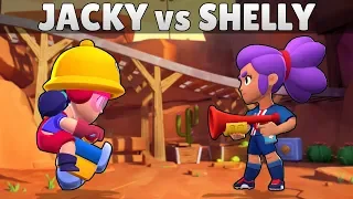 JACKY vs SHELLY | 20 Tests | 1vs1 PSG Brawl Stars