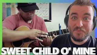 Sweet Child O' Mine | Alip Ba Ta | Fingerstyle cover | First time reaction