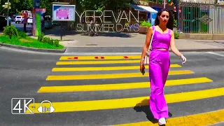 Walking Tour in Yerevan, Summer Days, June 29, 2022, 4K 60fps
