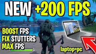 How To Boost FPS In Fortnite Chapter 3! (Low-End PC+Laptops) | NEW +200 FPS METHOD