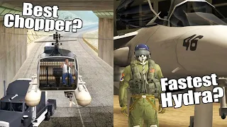 GTA San Andreas Best Planes and Helicopters | TOP Fastest Aircraft