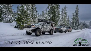 Winter SNOW CAMPING/FISHING and Saving a TOYOTA...