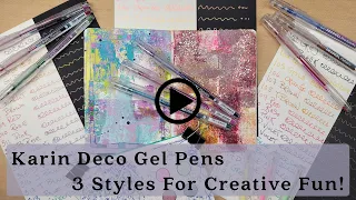 Karin Deco Gel Pens! Milky, Metallic, Star Sparks Color Your Way To Fun