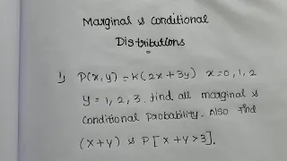 Marginal&conditional distribution problem in Tamil |pqt|probability&queuing theorylhow to pas in pqt