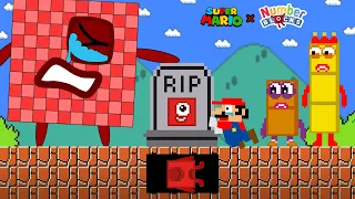 R.I.P Numberblocks 1, Mario and Numberblocks 100 Very Sad | Game Animation