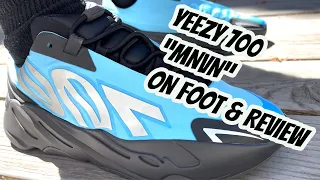 Yezzy 700 MNVN Bright Cyan on Foot & Review