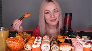 MUKBANG | Суши/роллы, закуски | Sushi rolls | не ASMR