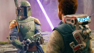 Cal meets Boba Fett In Star Wars JEDI SURVIVOR full scene!!