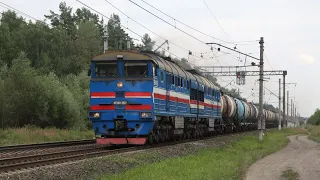 Train videos. Freight trains in Russia - 83.