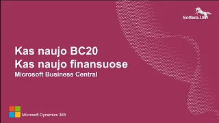 Business Central 20 - Kas naujo?