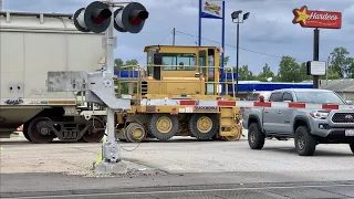 Truck Stuck On RR Crossing, Train At 5 Track Crossing, How Trackmobiles Work In Circleville, Ohio!