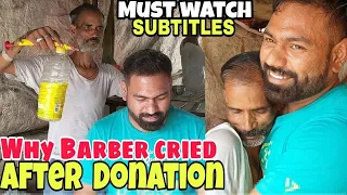 Best-ever street head massage and neck cracking by poor Indian barber | ASMR | SUBTITLES available