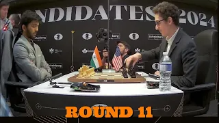 Fabiano Caruana vs. Gukesh D.●FIDE CANDIDATES 2024●RD 11 #fabianocaruana #gukesh