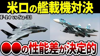 【艦載機対決】F-14トムキャットとSu-33 フランカーはどっちが強いのか ゆっくり解説します【アメリカ軍 ロシア軍 戦闘機 】