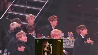 170119 BTS reaction to MAMAMOO - You're the Best - Decalcomanie in SMA 2017