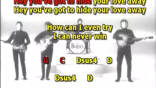 You ve got to hide your love away Beatles best karaoke instrumental lyrics chords cover