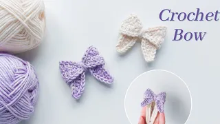 Crochet a Cute Bow - Easy and Fast to make for Hair Clips, Hair Ties | NHÀ LEN