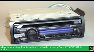 Mantenimiento y limpieza de un radio de carro de Sony CDX GT35U de audio®