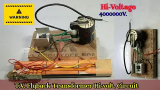 How To Make Powerful Plasma Generator For TV Flyback Transformer at Home?//High Voltage Arc🔥