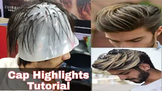 Men's Highlights Tuturial In Hindi || Cap Highlighting || Blonde Highlights 2021