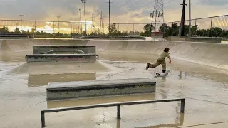 Skating A Park In The Rain!