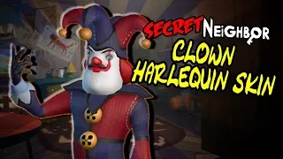 Secret Neighbor CLOWN HARLEQUIN SKIN (HALLOWEEN OUTFIT Showcase)