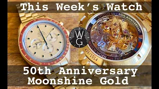 Omega Speedmaster Apollo 11 50th Anniversary Moonshine Gold. This Week's Watch - | TheWatchGuys.tv